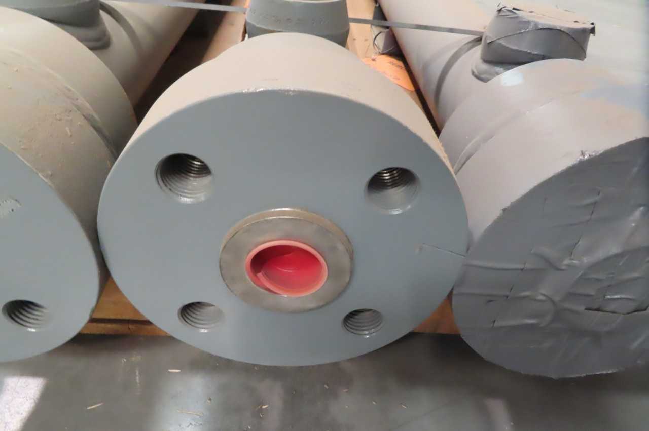 LOT OF 4 HEAT EXCHANGERS, 56-1/2 IN LENGTH,HEAVY FLANGED END