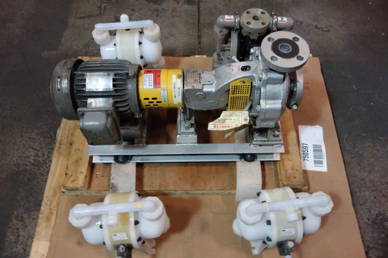 1 PALLET OF ASSORTED DIAPHRAGM PUMPS AND AN AC CENTRIFUGAL PUMP-SAINT-GOBAIN, ARO, TORISHIMA - CENTRIFUGAL PUMP