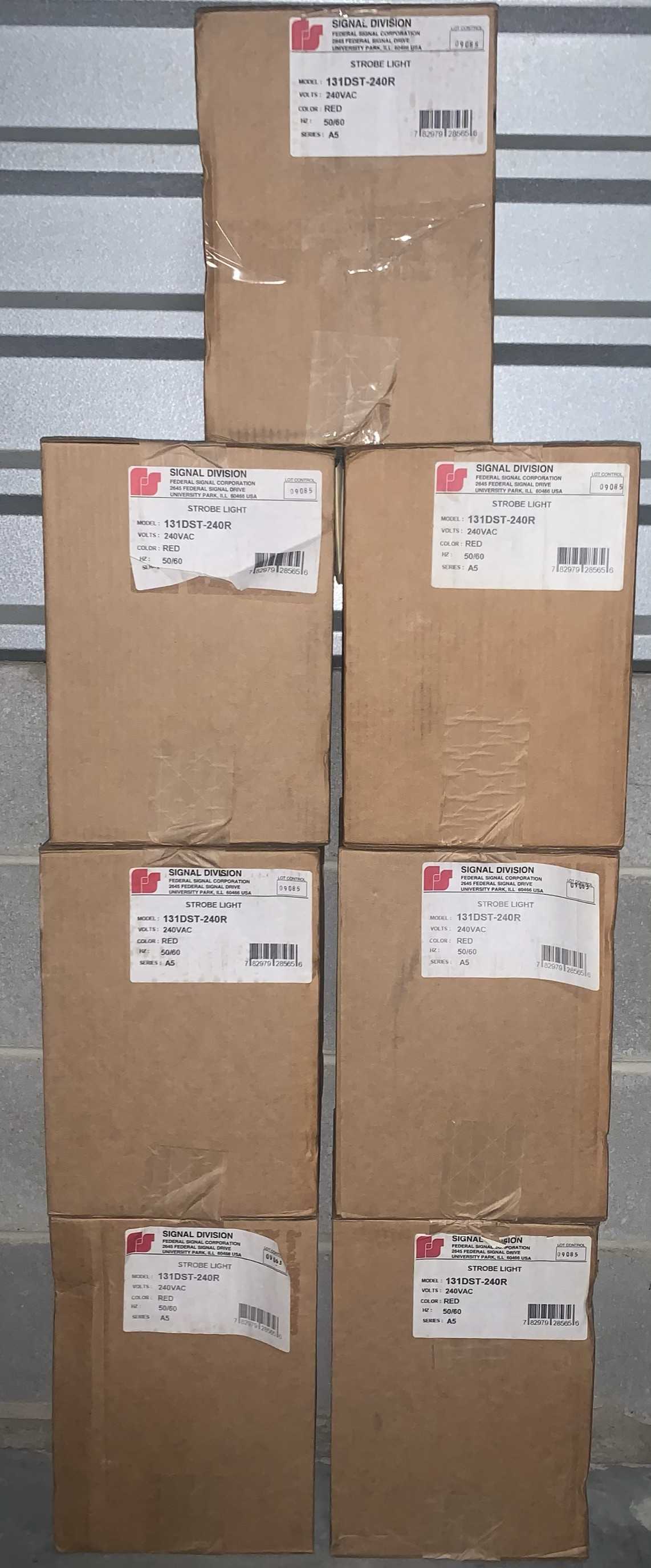New - Lot of 7 - Federal Signal Starfire 131DST-240R Dual Flash Red Strobe Light - LIGHTING