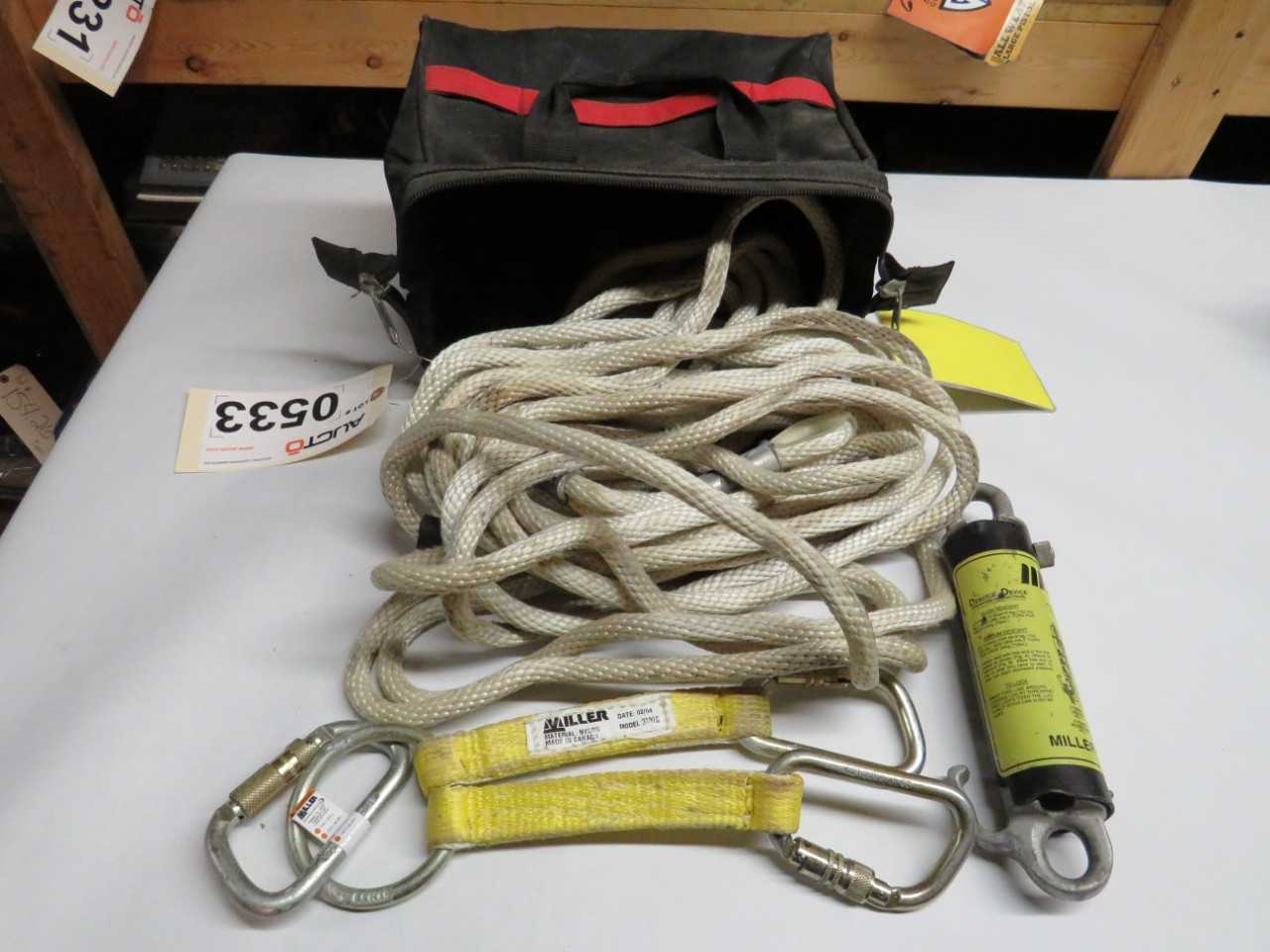AMADOR DOUBLE BUCKET 50' RAPPELLING KIT - MILLER 8113 DESCENT DEVICE - SAFETY EQUIPMENT