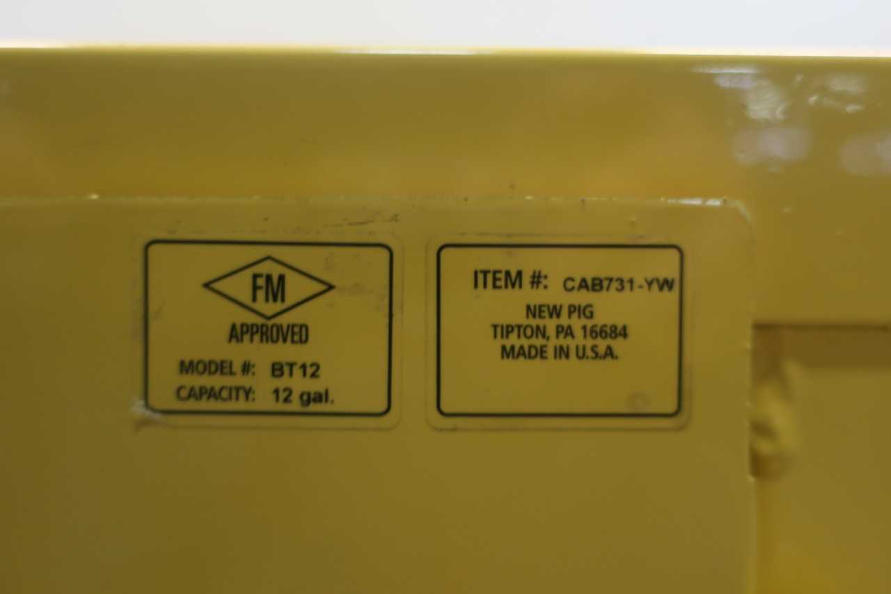 PIG CAB731-YW 12 GALLON FLAMMABLE SAFETY CABINET - TOOL STORAGE