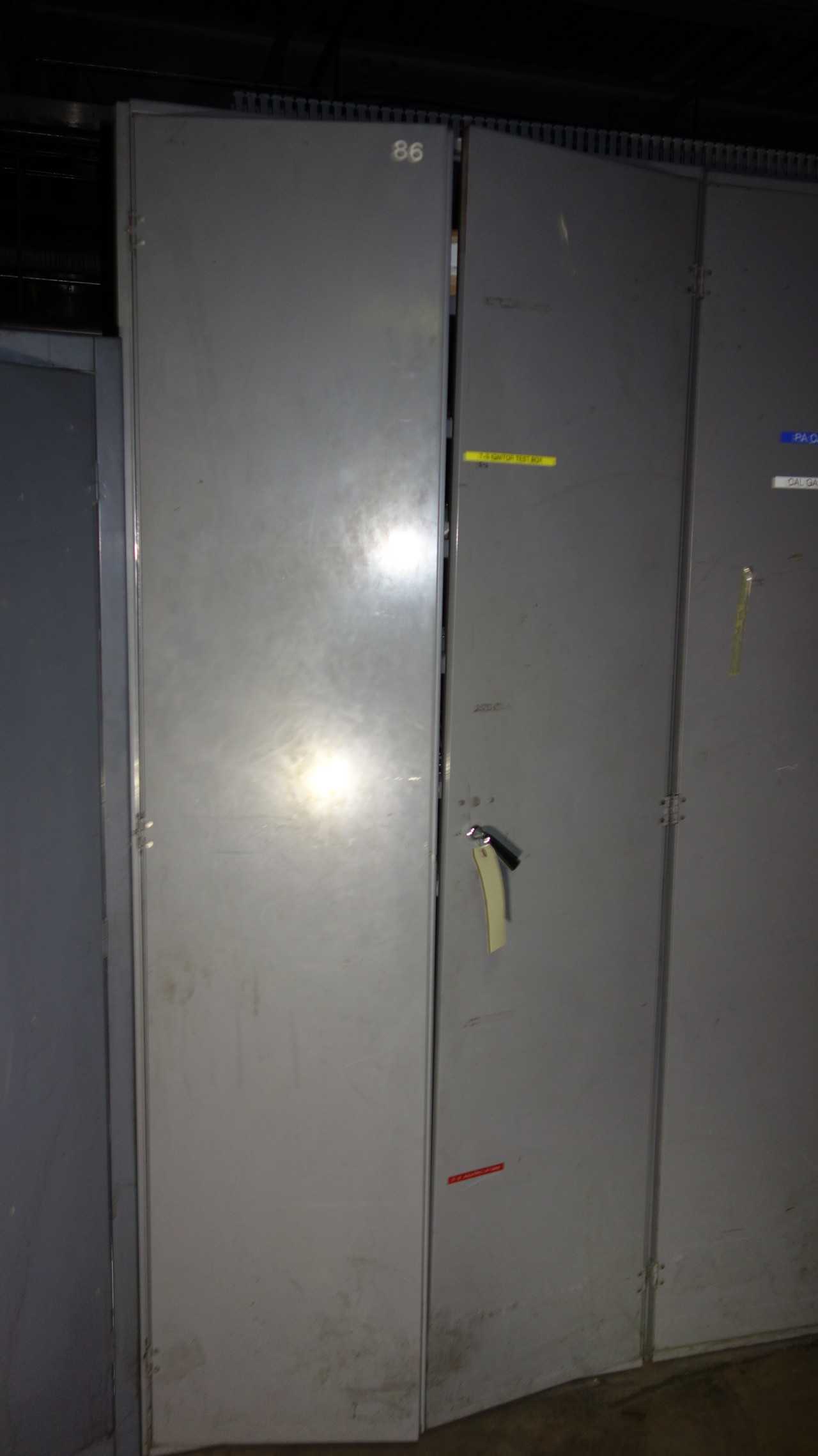 CABINET WITH CONTENTS, ASSORTED ELECTRICAL PLCS - ELECTRICAL COMPONENTS