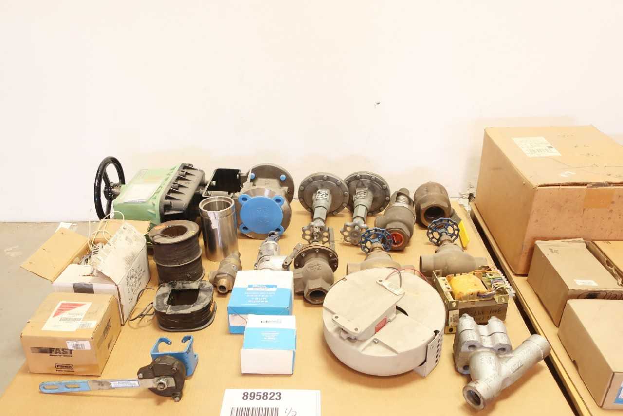 2 PALLETS OF VALVES, ELECTRICAL, PUMP PARTS - ELECTRICAL COMPONENTS