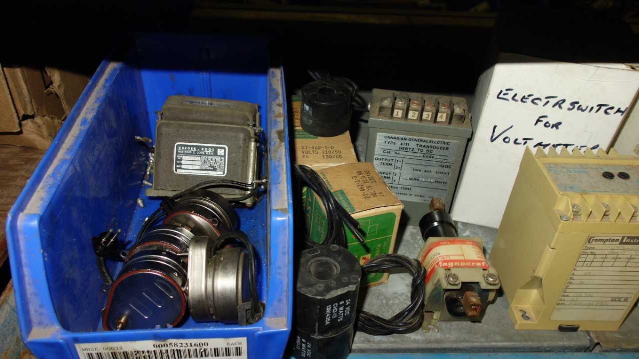 CONTENTS OF 3 SHELVES, ASSORTED ELECTRICAL MRO - ELECTRICAL COMPONENTS