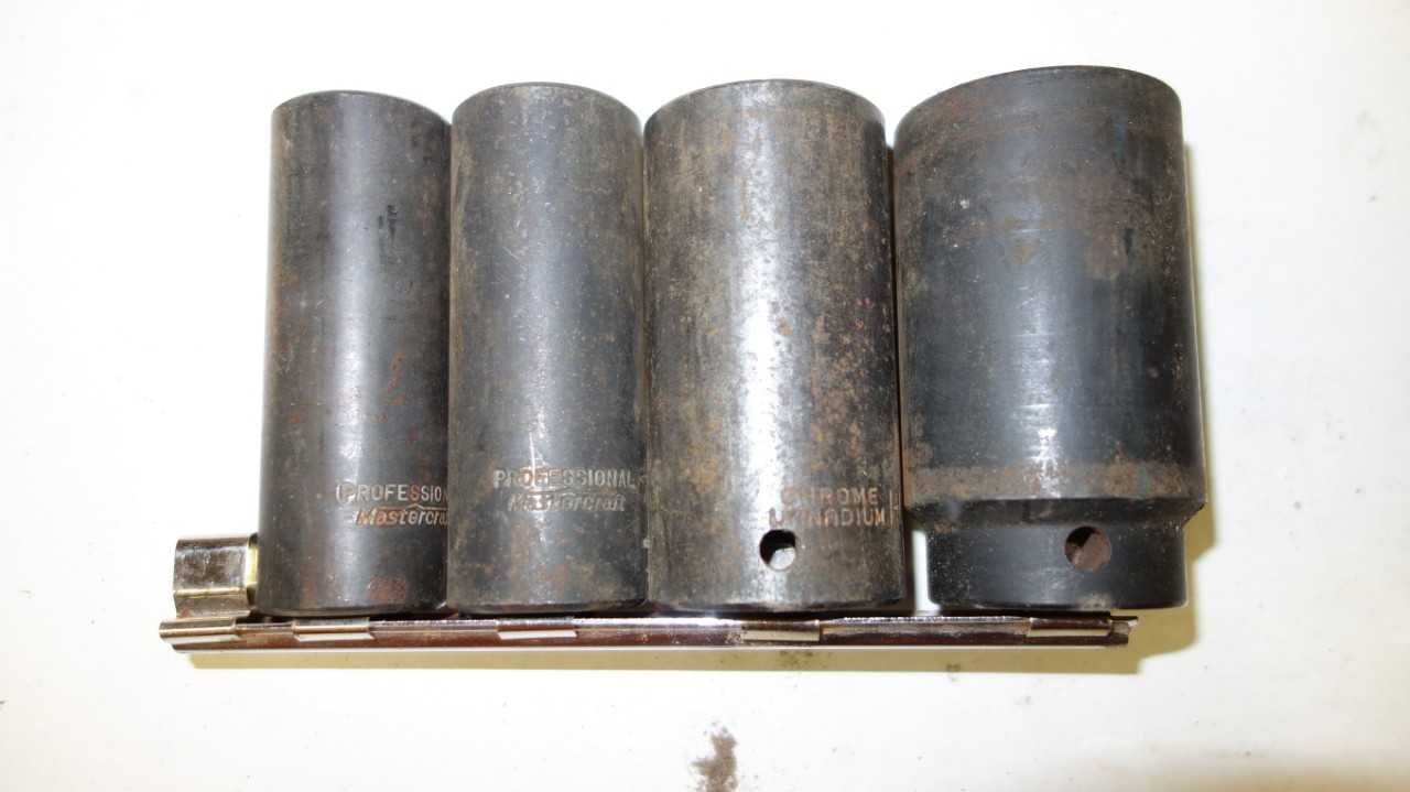 LOT OF 6 ASSORTED RATCHET SOCKETS - ELECTRIC POWER TOOLS