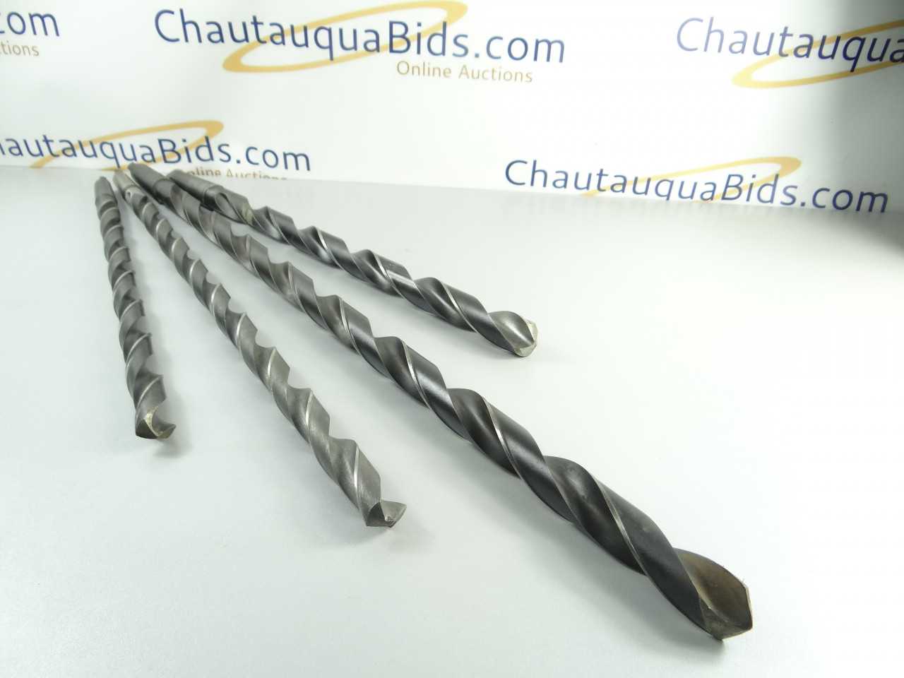 Lot of 4 HSS 3MT 4MT Extra Length Taper Shank Drills - MACHINING EQUIPMENT PARTS
