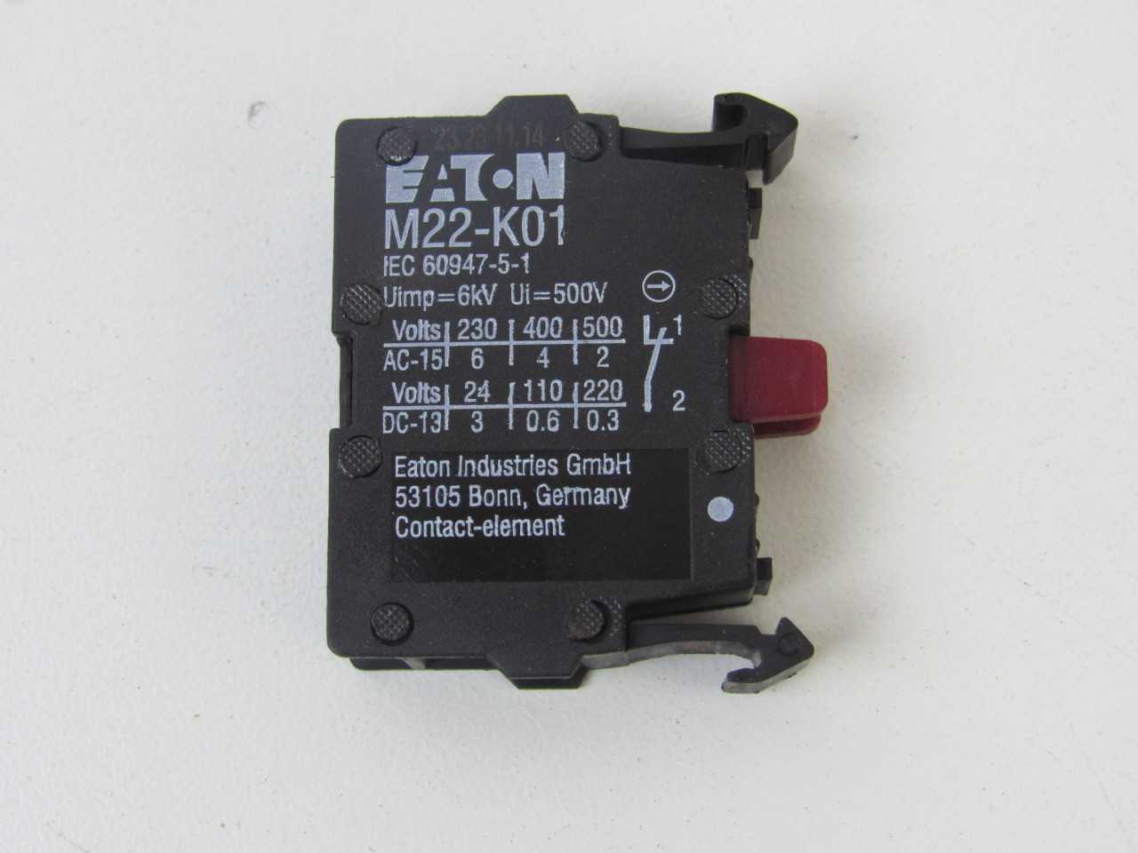 Quantity of 96x M22-K01 Contacts - VALVES