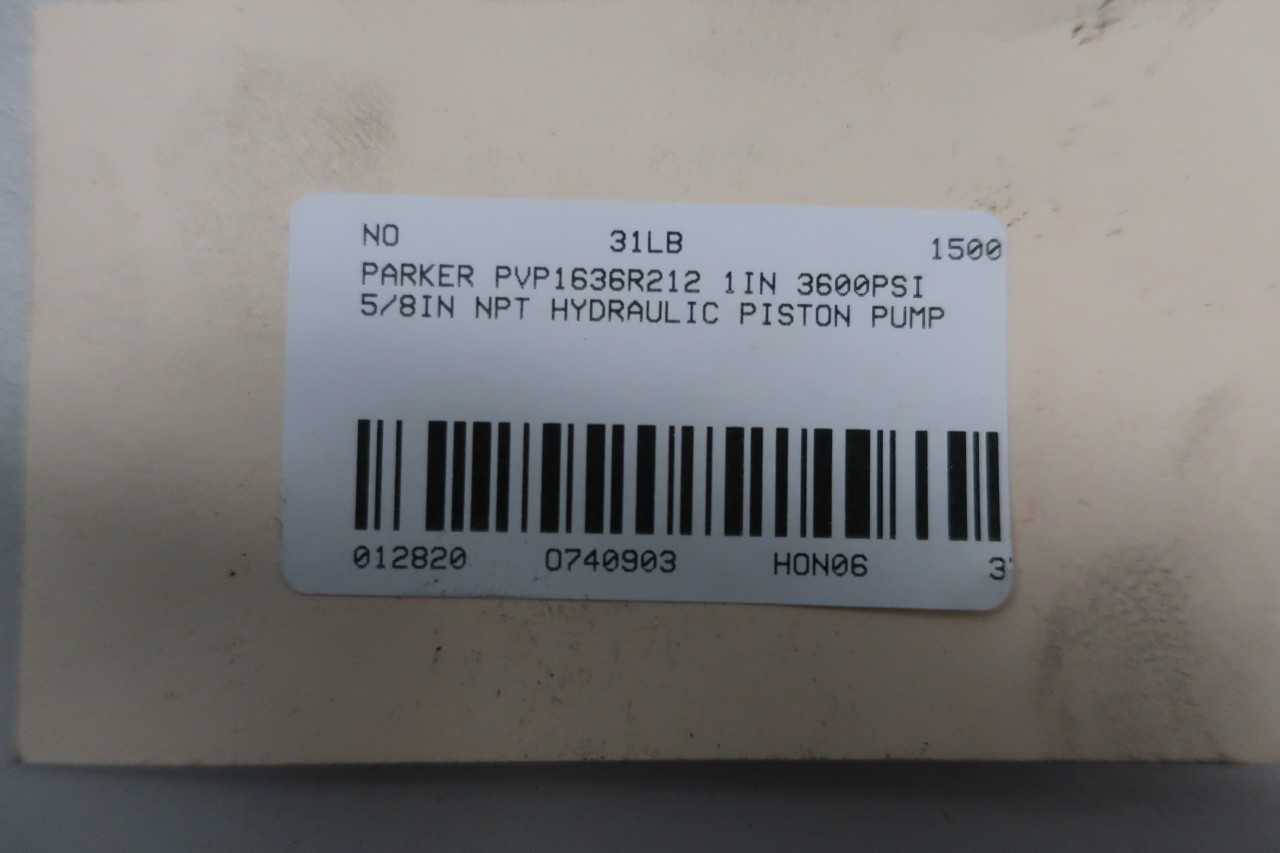 PARKER PVP1636R212 1IN 3600PSI 5/8IN NPT HYDRAULIC PISTON PUMP - PUMPS