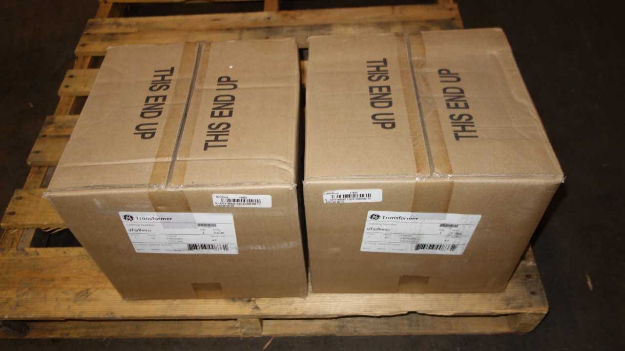 LOT OF 2 GE 9T51B0012 2KVA 480/120V-AC TRANSFORMERS - CONTROL TRANSFORMERS
