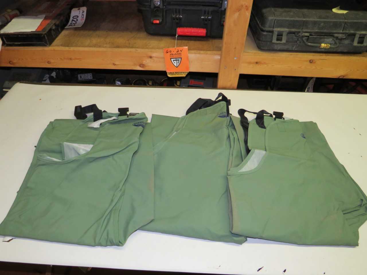 LOT OF 3 ASSORTED HURRICANE FLAME RETARDANT, OIL RESISTANT RAINWEAR OVERALLS - SAFETY SWITCH