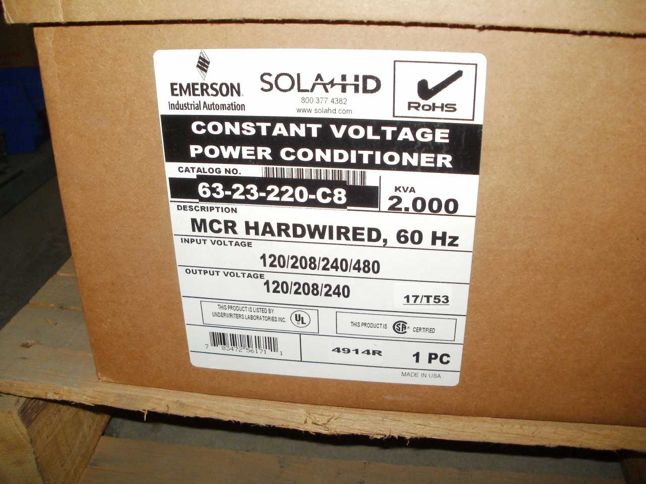 Transformer SOL-63-23-220-C8 - CONTROL TRANSFORMERS