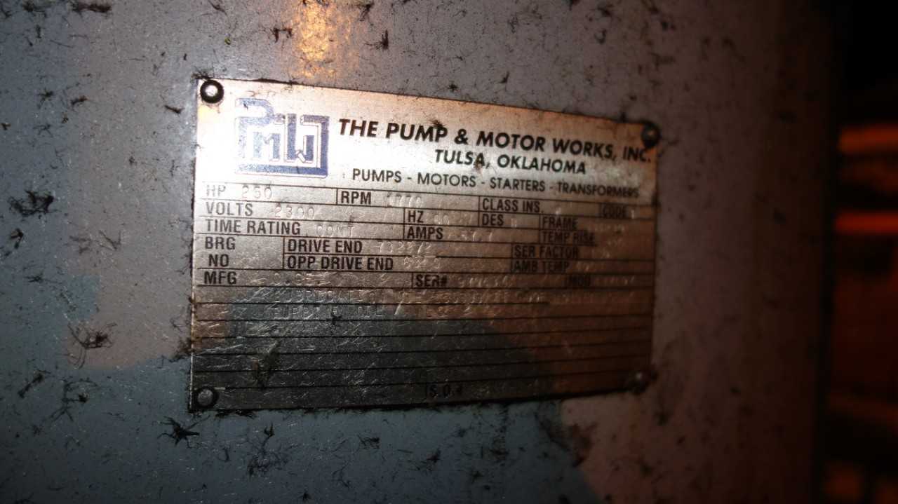 PUMP & MOTOR WORKS 250HP 2300V-AC VERTICAL PUMP MOTOR - ELECTRIC MOTORS