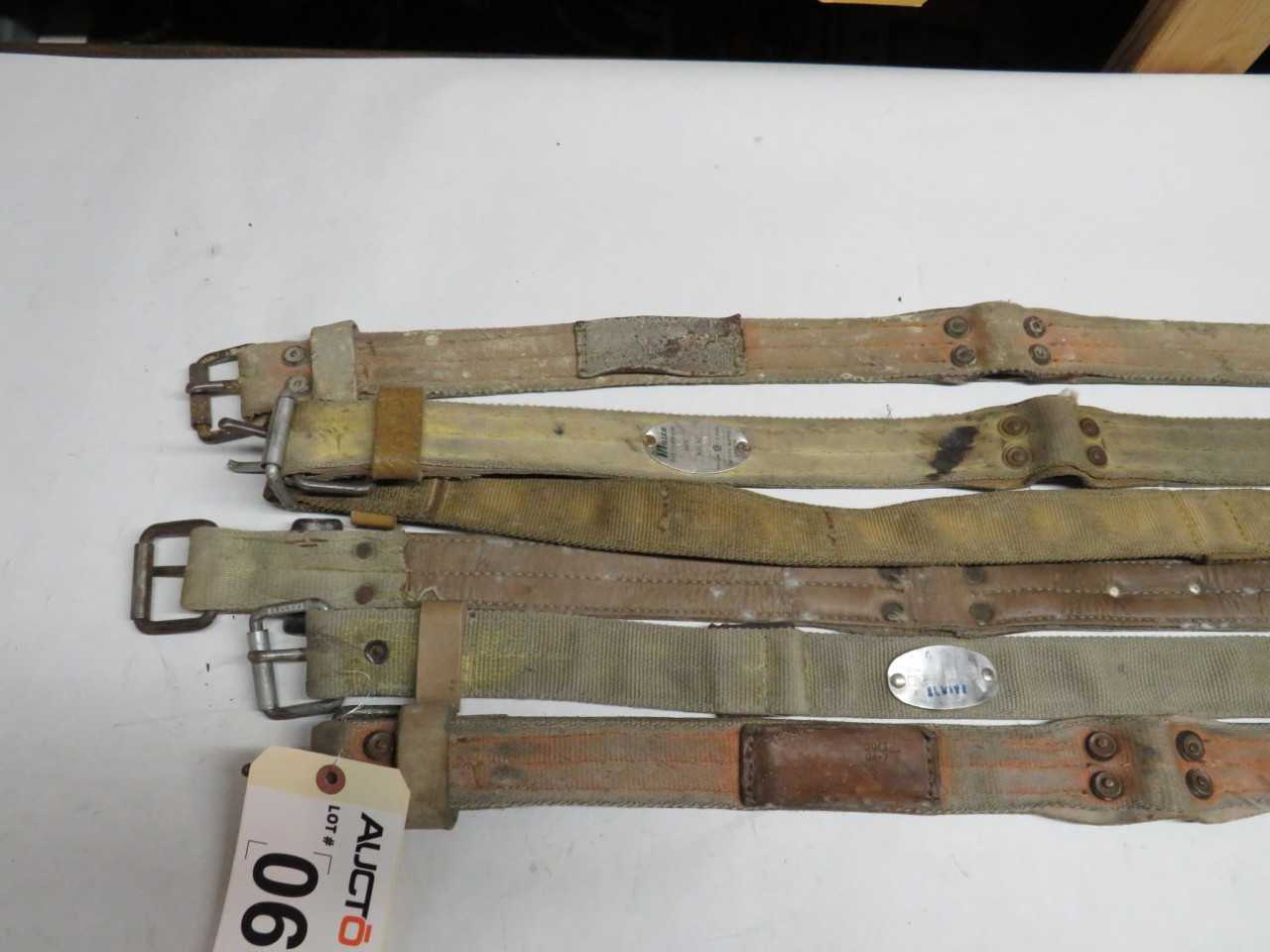 LOT OF 6 ASSORTED SAFETY BELTS - SAFETY EQUIPMENT