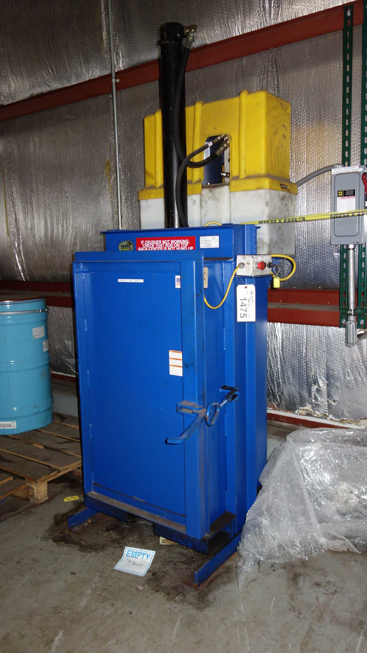 VESTIL HDC-900-IDC HYDRAULIC DRUM CRUSHER 220V - PUMPS