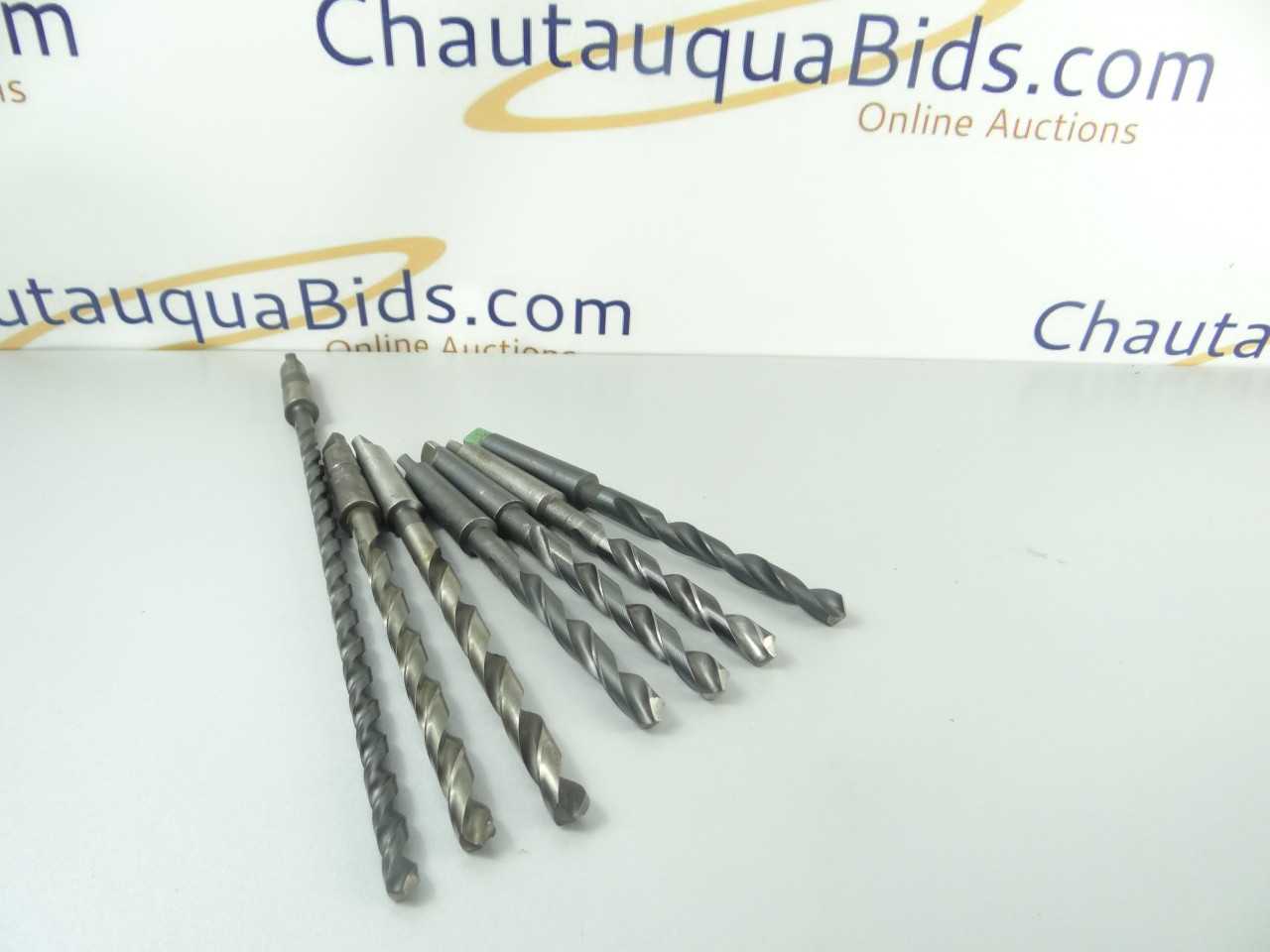 Lot of 7 Assorted HSS 2MT Taper Shank Drills - MACHINING EQUIPMENT PARTS