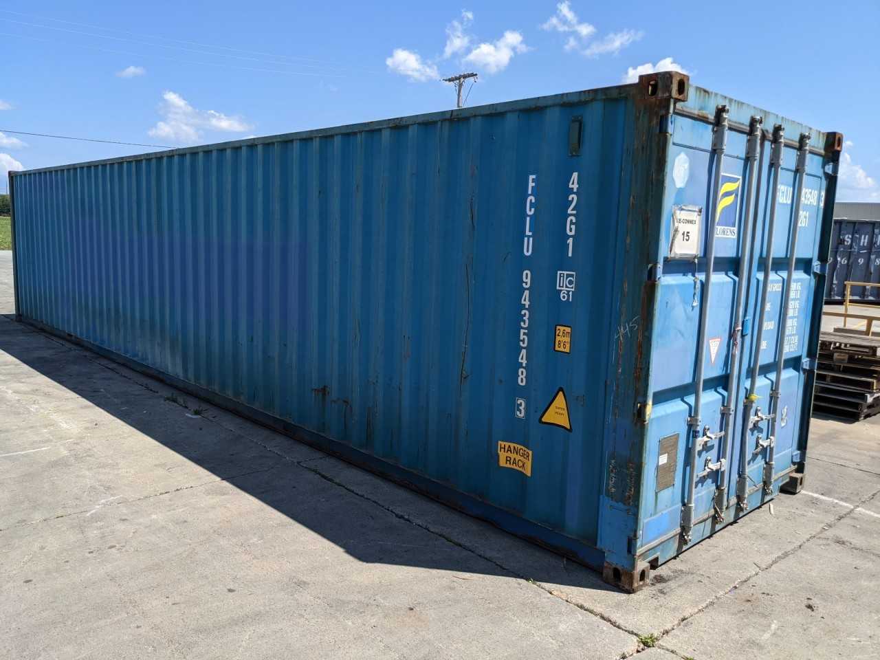 FLORENS 40FT STANDARD CUBE SHIPPING CONTAINER - INDUSTRIAL PARTS