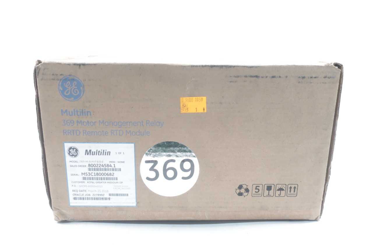 GENERAL ELECTRIC 369-HI-R-M-F-E-0-E RELAY - AUTOMATION & CONTROLS