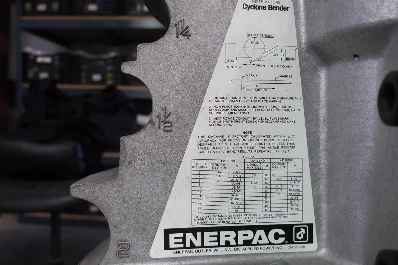 ENERPAC B 2000 CYCLONE ELECTRIC 1/2-2IN PIPE BENDER - ELECTRIC POWER TOOLS