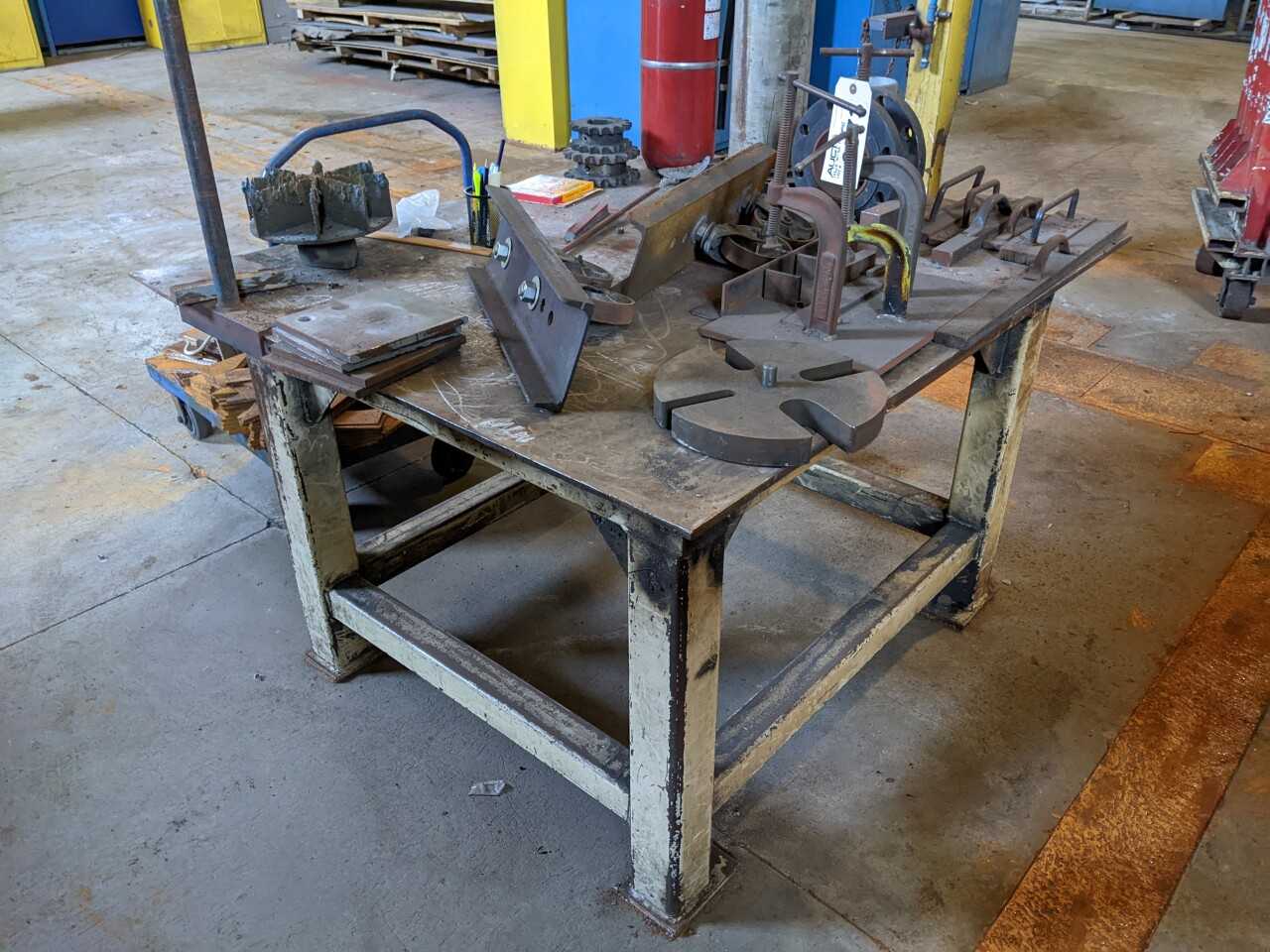 INDUSTRIAL STEEL WORK TABLE WITH CONTENTS - PLANT & FACILITY