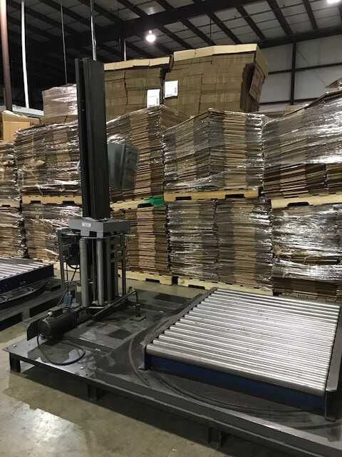 2 Semi Automatic Stretch Wrappers with Roller turntables - PACKAGING