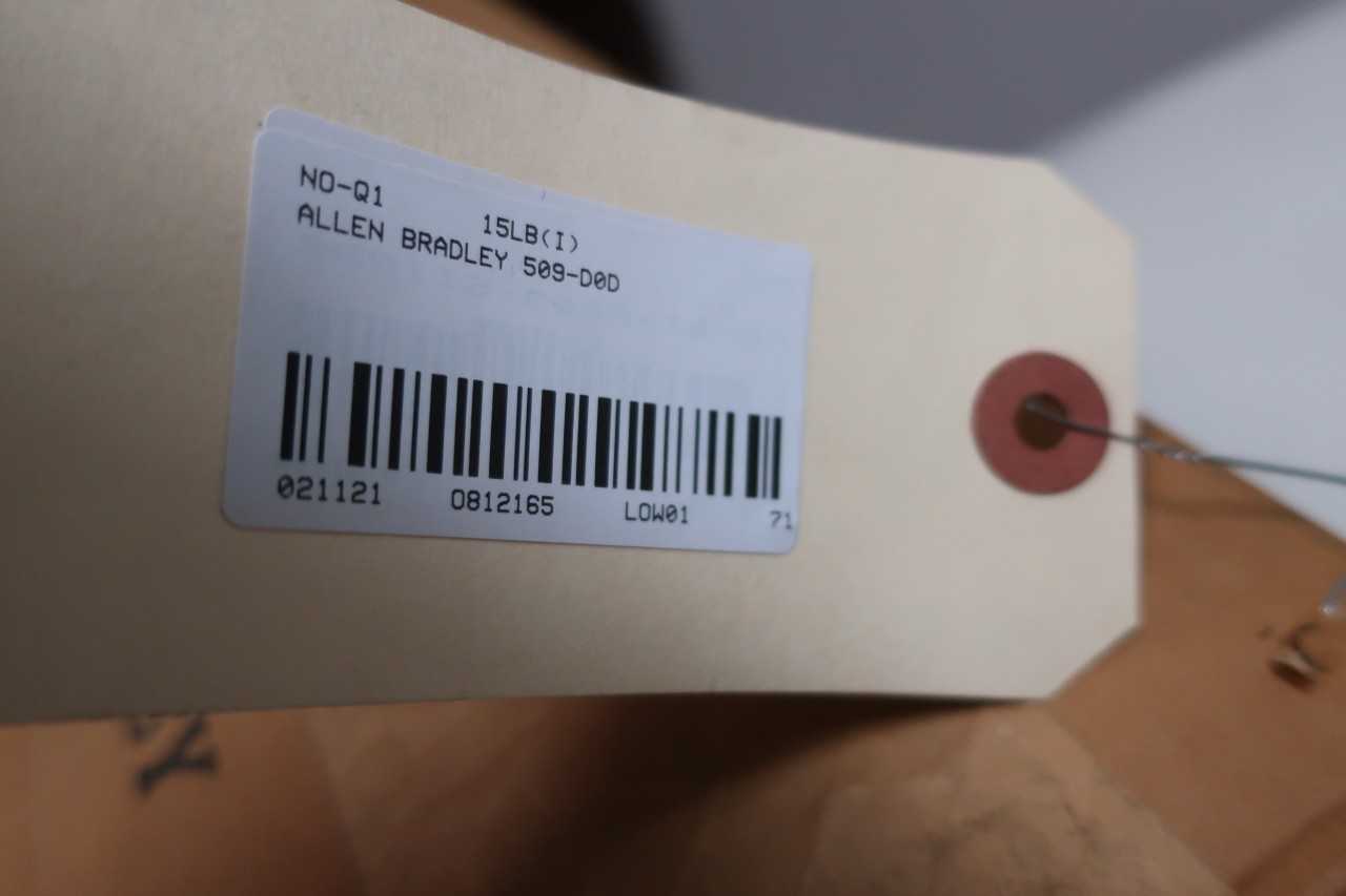 ALLEN BRADLEY 509-DOD FULL VOLTAGE STARTER 115-120V-AC 50HP SIZE 3 SER A - MOTOR STARTERS