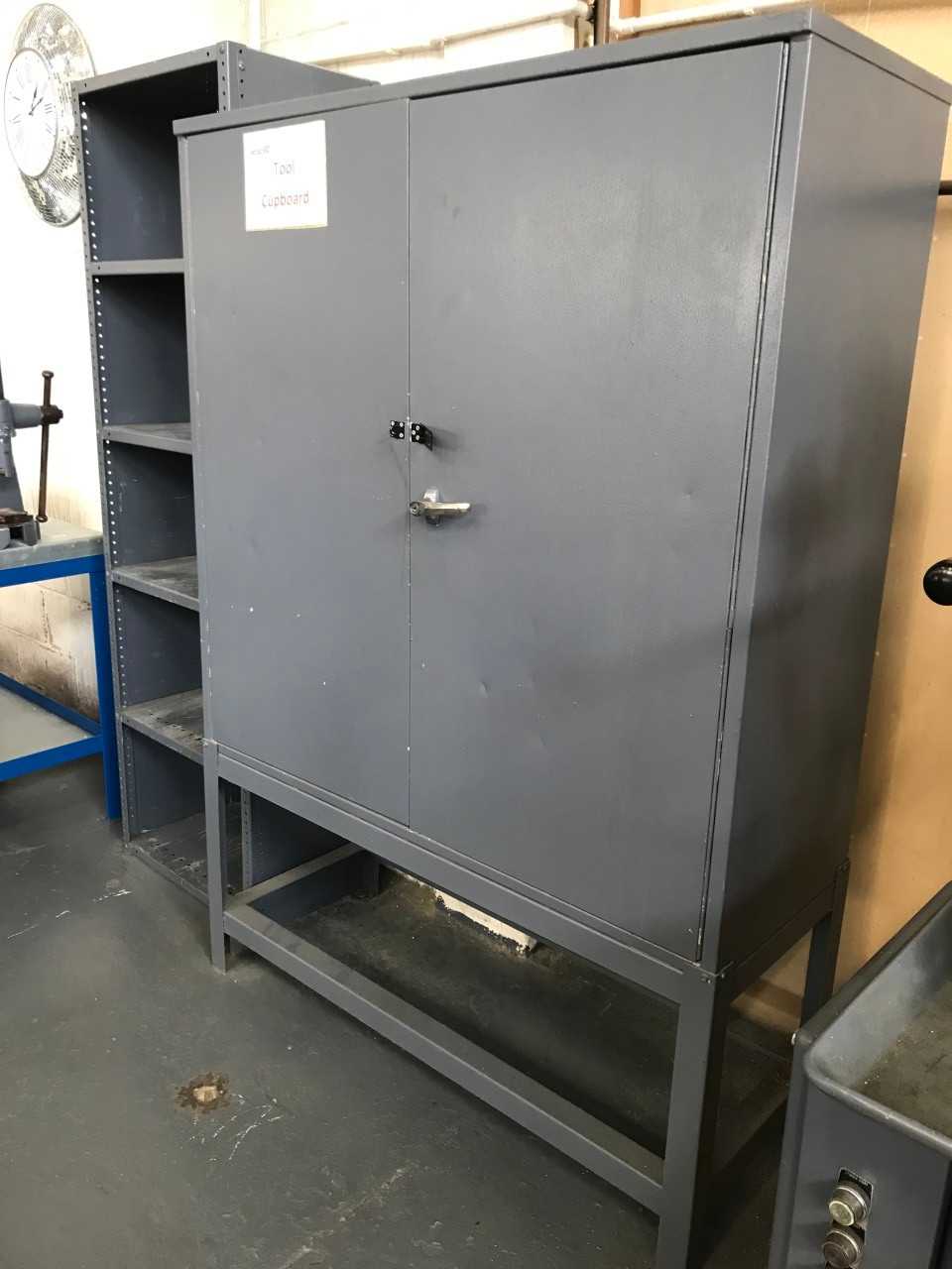 Grey Metal Storage Tool Cupboard - TOOL STORAGE