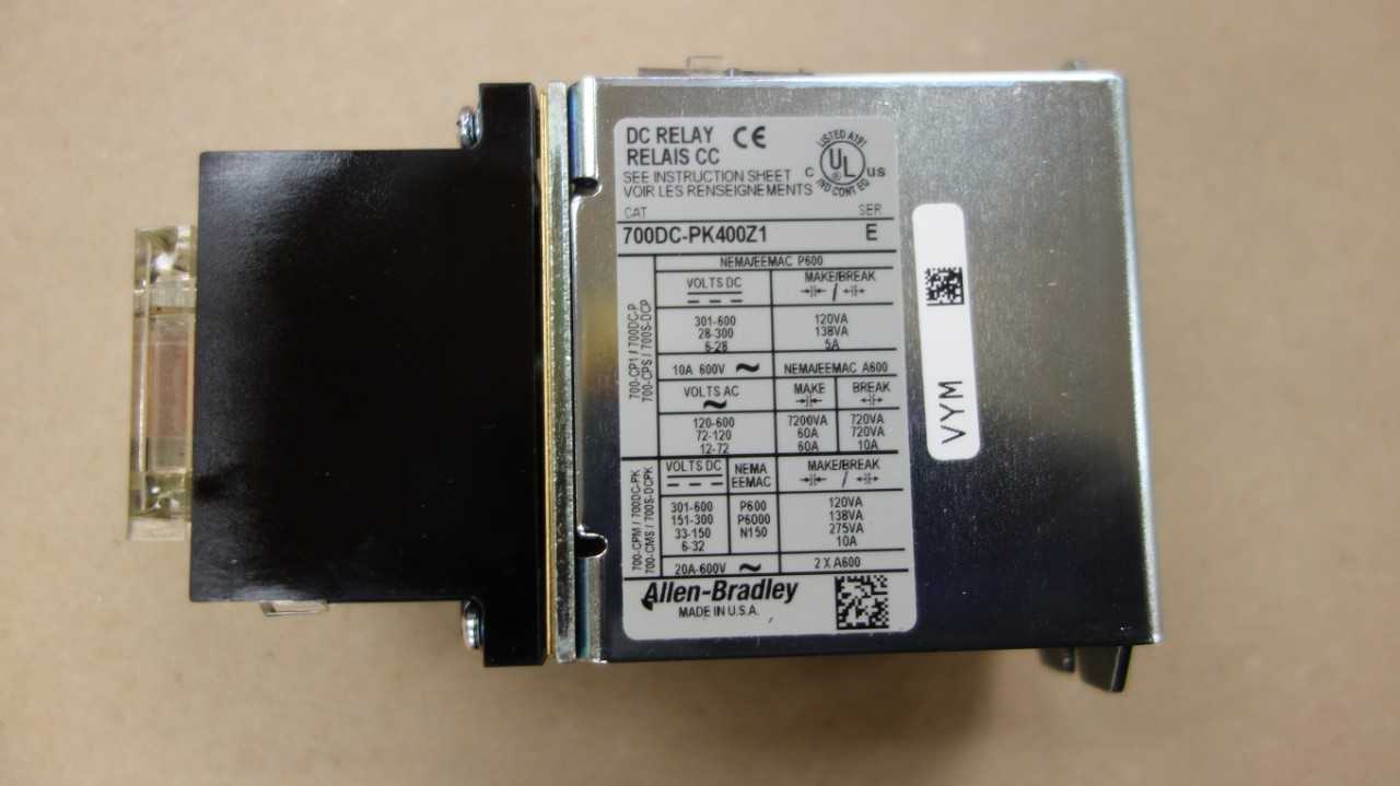 ALLEN BRADLEY 700DC-PK400Z1 CONTROL RELAY - AUTOMATION & CONTROLS