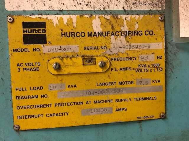 Hurco BMC30 CNC Milling Machine - CNC MACHINING CENTERS