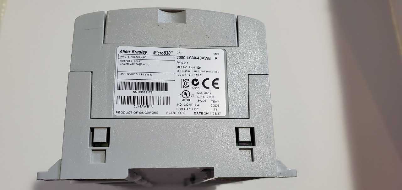 Allen Bradley Micro 830  2080-LC30-48AWB PLC - AUTOMATION & CONTROLS
