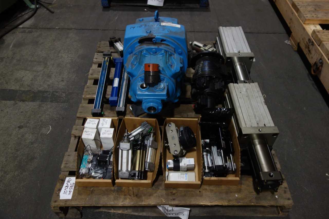 PALLET OF ASSORTED PNEUMATIC PUMPS, CYLINDERS - PNEUMATIC CYLINDERS & ACTUATORS