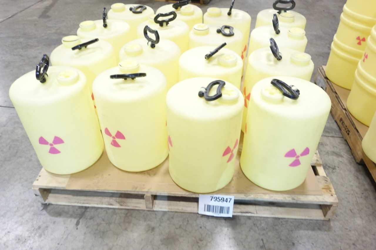 2 PALLETS OF ASSORTED DELCAN CHEMICAL BOTTLES - SAFETY EQUIPMENT