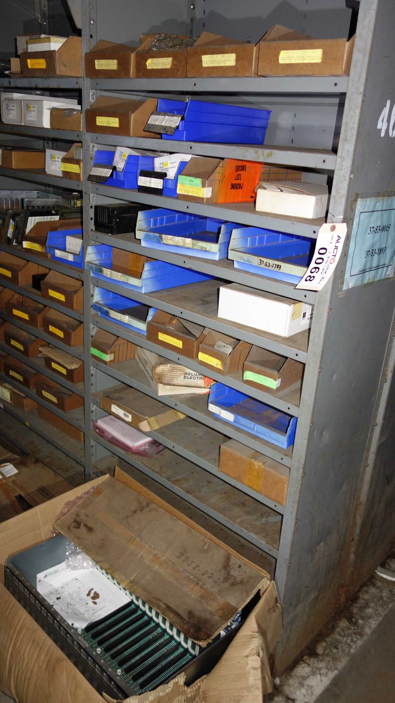 CONTENTS OF 7 SECTIONS OF SHELVING & FLOOR, MRO - SHELVING