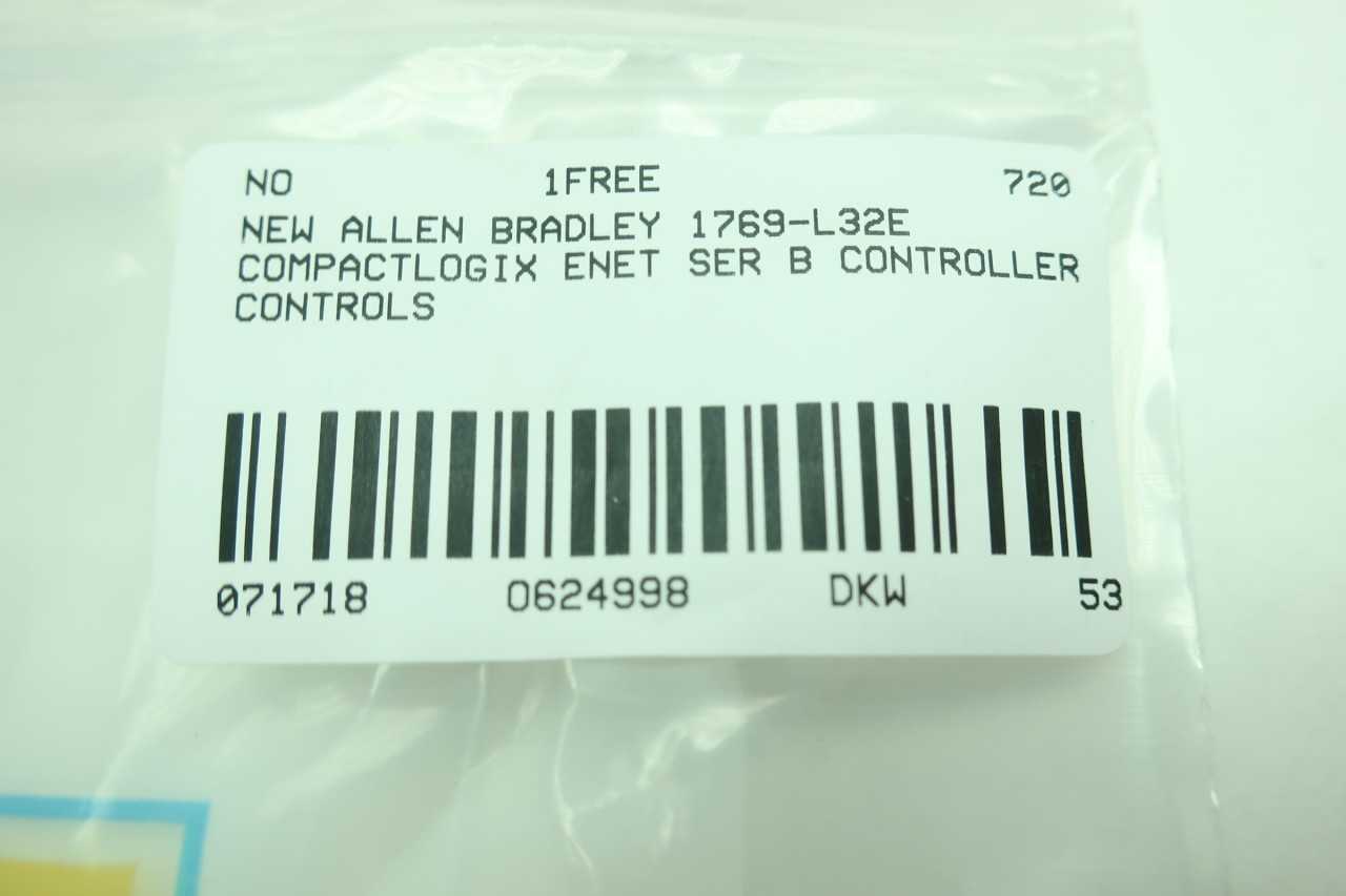 ALLEN BRADLEY 1769-L32E COMPACTLOGIX ENET CONTROLLER - MISCELLANEOUS