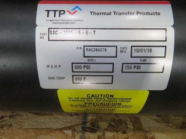 Thermal Transfer Products, Part No. SSC-1236-6-6, NEW - MISCELLANEOUS