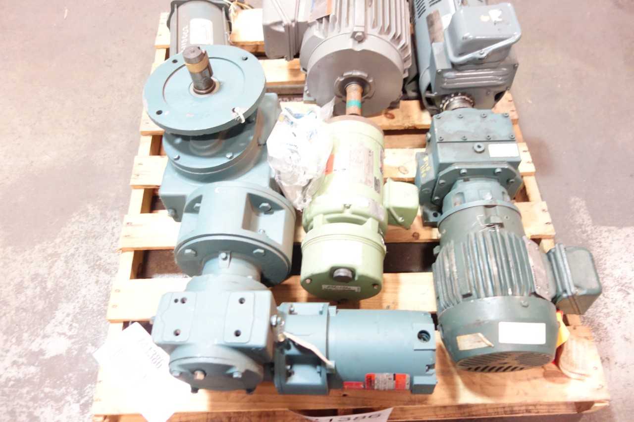 LOT OF 6 ASSORTED ELECTRIC AC MOTORS- DODGE, TOBISHA, YASKAWA - ELECTRIC MOTORS
