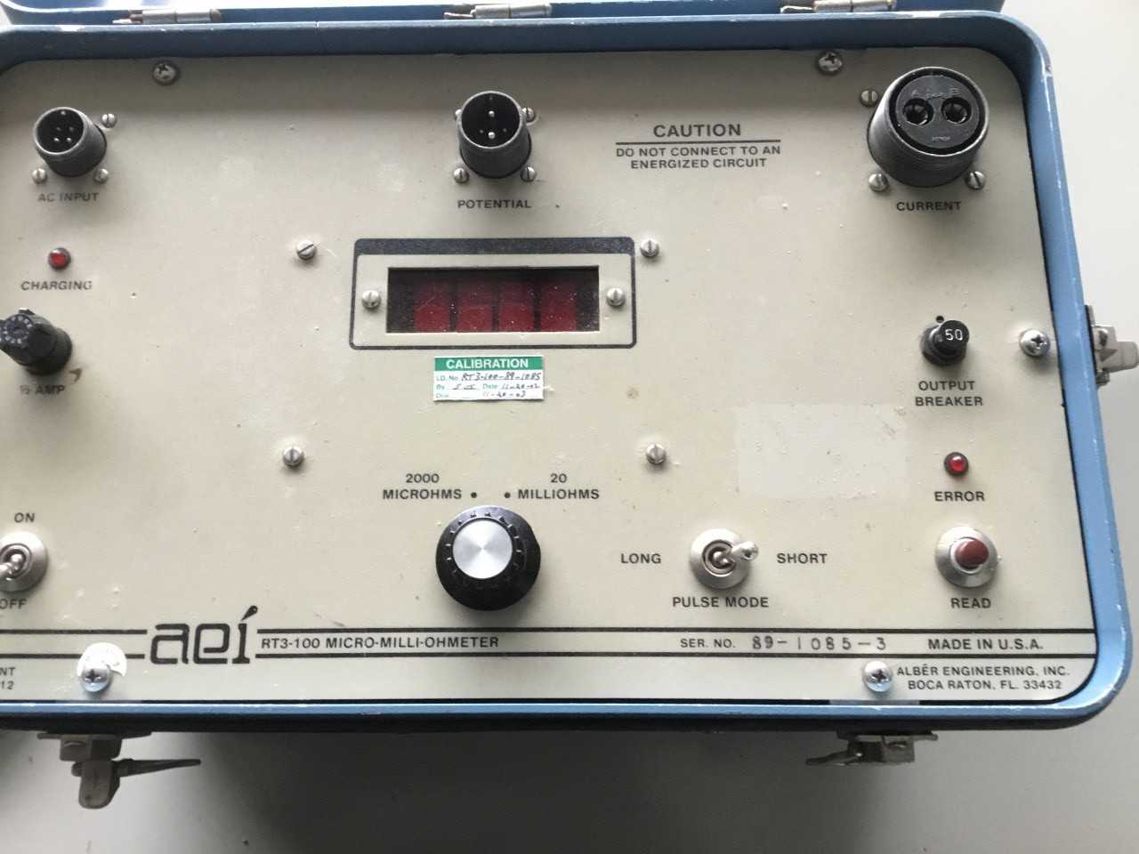 AEI RT3-100 Micro-Mill-OhMeter - ELECTRICAL TESTING EQUIPMENT