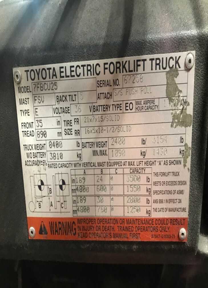 #8 / Toyota Electric Lift - FORKLIFTS