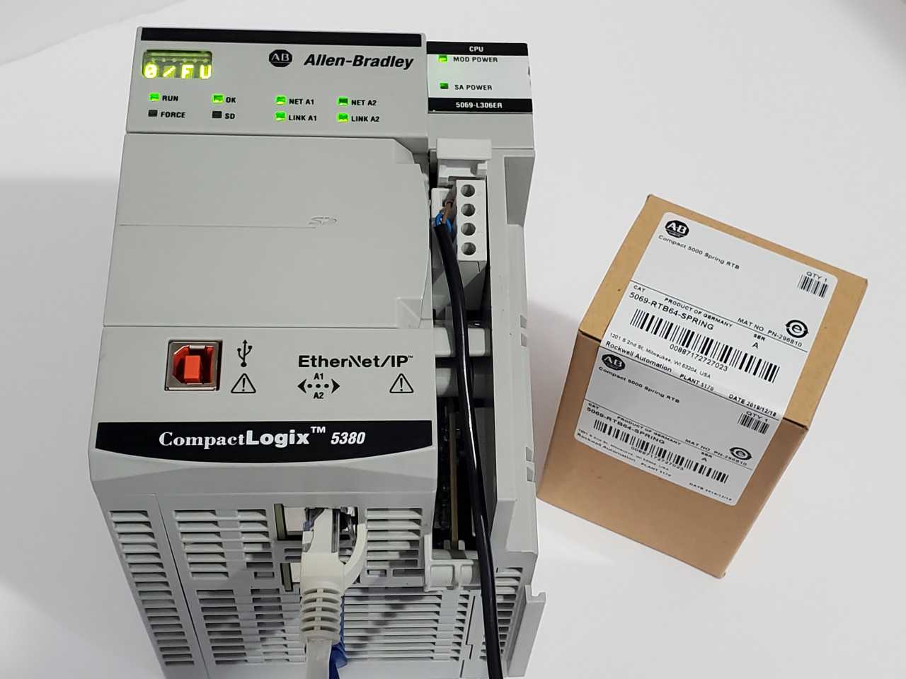 Allen Bradley CompactLogix 5069-L306ER Plus Brand new 5069-RTB64 Spring - AUTOMATION & CONTROLS