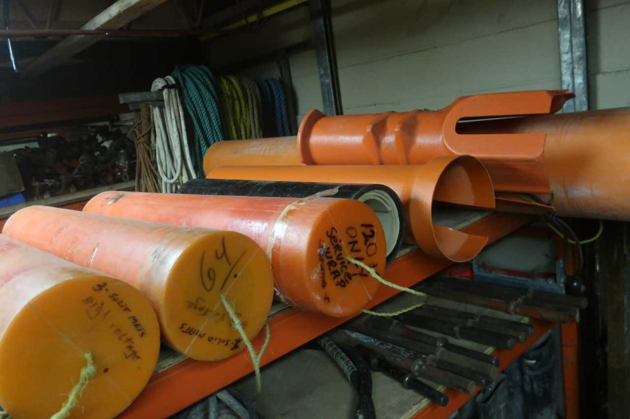 LOT OF ASSORTED HIGH VOLTAGE EQUIPMENT, SERVICE WRAP SPLIT MATS, FIBERGLASS COVERS - MISCELLANEOUS