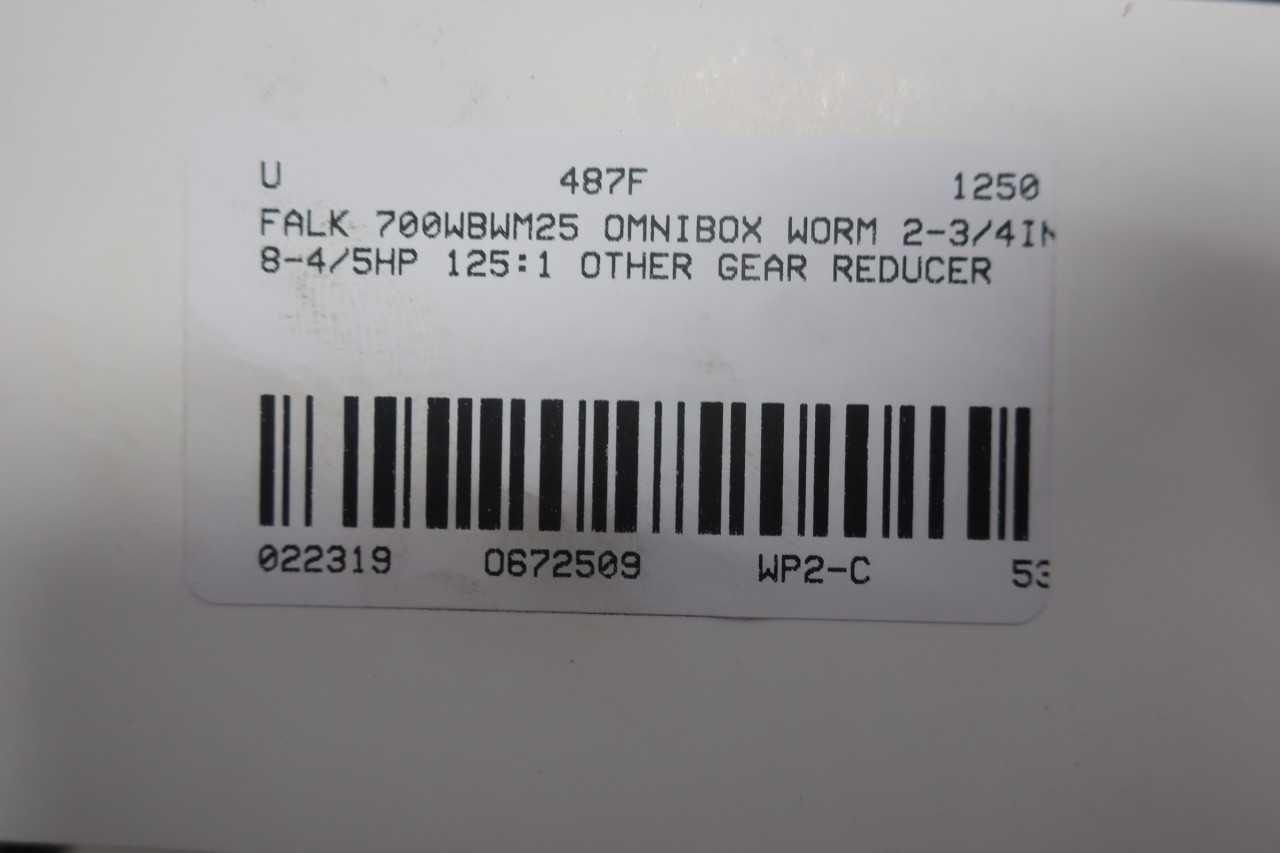 FALK 700WBWM25 OMNIBOX WORM GEAR REDUCER 8.8HP 125:1 - GEAR REDUCERS