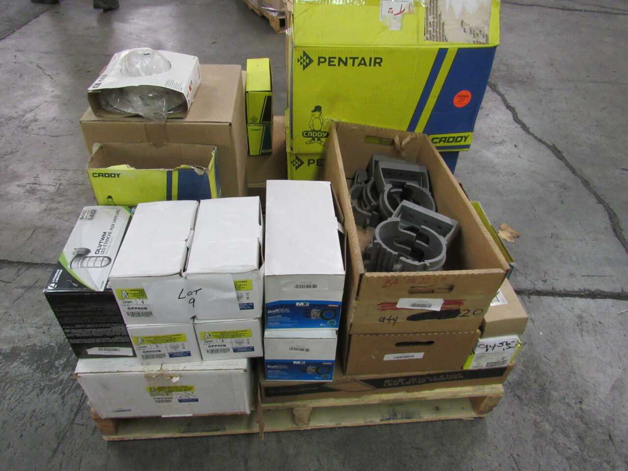 Pallet 287x Assorted Lights, LEDs, Electrical Conduit/Fittings, Electric Fans, and Tools - LIGHTING