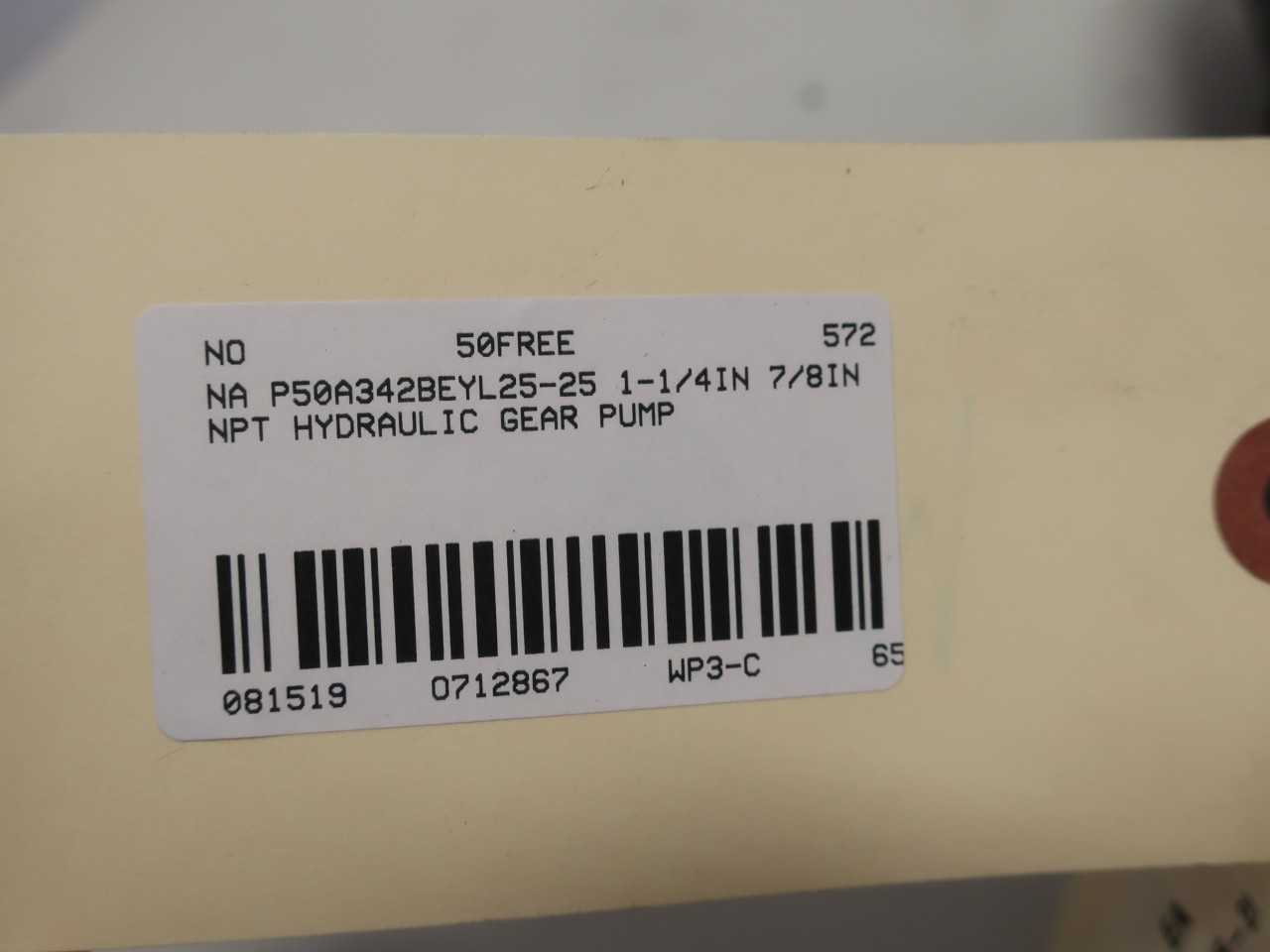 PARKER P50A342BEYL25-25 HYDRAULIC GEAR PUMP 1-1/4IN NPT - PUMPS