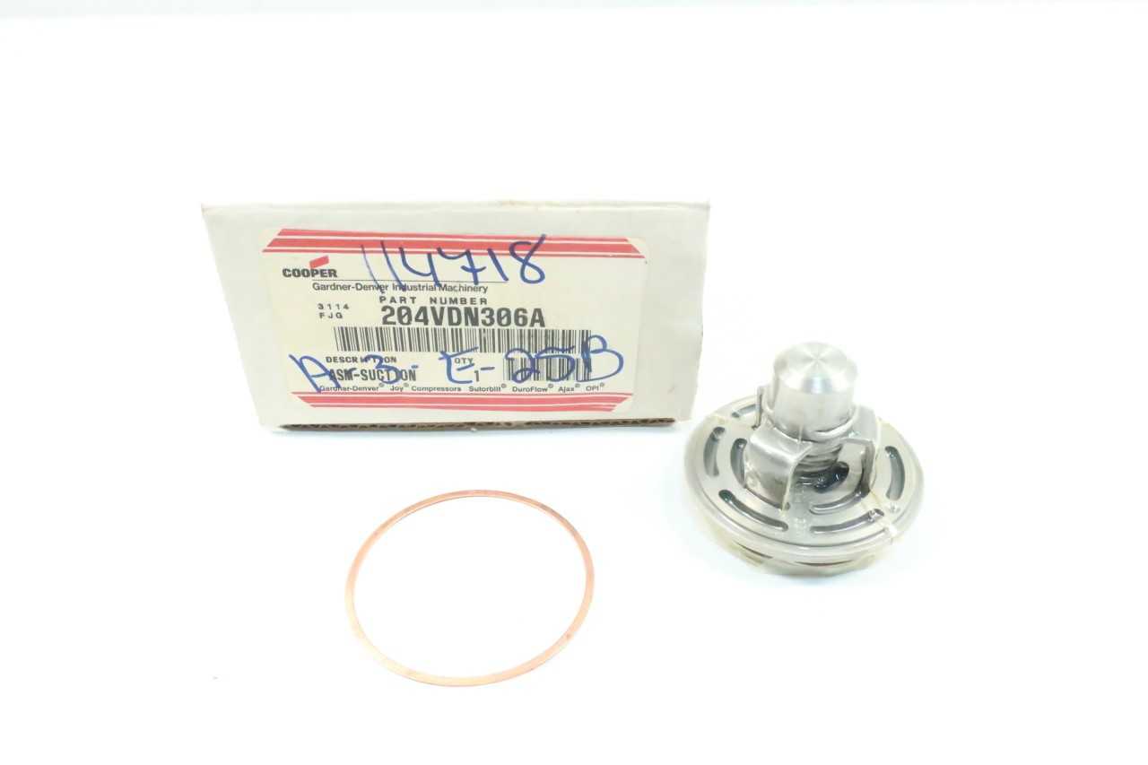 NEW COOPER 204VDN306A GARDNER-DENVER SUCTION VALVE ASSEMBLY AIR COMPRESSOR PARTS AND ACCESSORY - AIR COMPRESSORS NEW COOPER 204VDN306A GARDNER-DENVER SUCTION VALVE ASSEMBLY AIR COMPRESSOR PARTS AND ACCESSORY - AIR COMPRESSORS