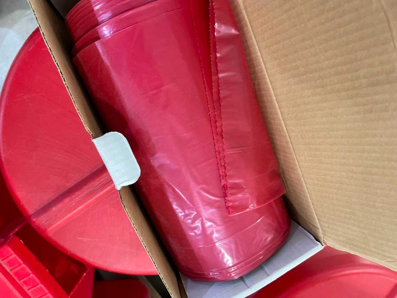 Biohazard Waste Can with Liners - WASTE BINS