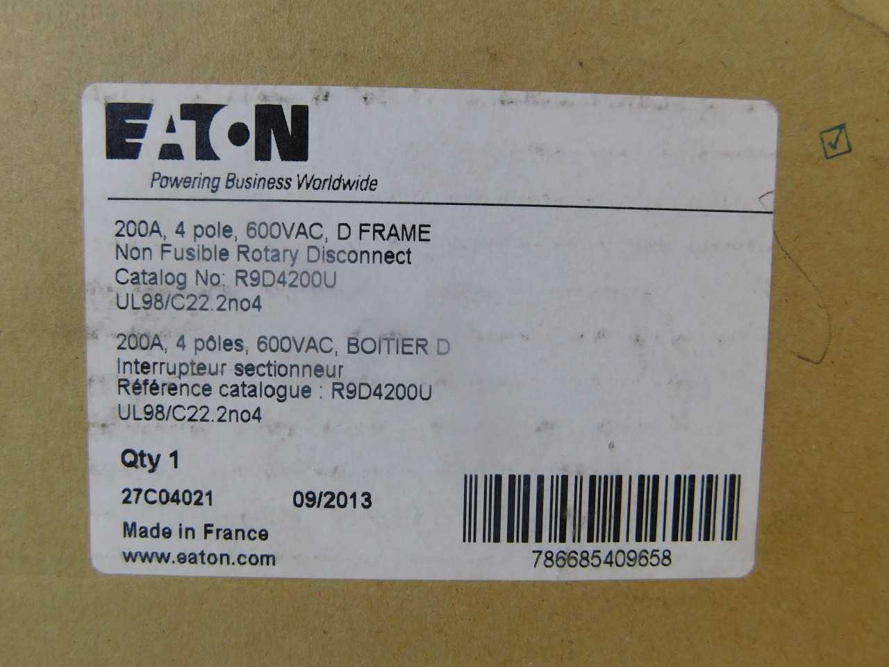 Quantity of 1x R9D4200U Switches - ELECTRICAL COMPONENTS Quantity of 1x R9D4200U Switches - ELECTRICAL COMPONENTS