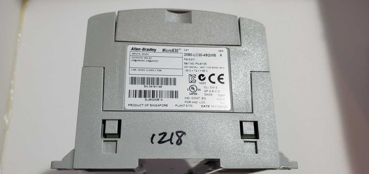Allen Bradley Micro 830  2080-LC30-48QWB PLC - AUTOMATION & CONTROLS