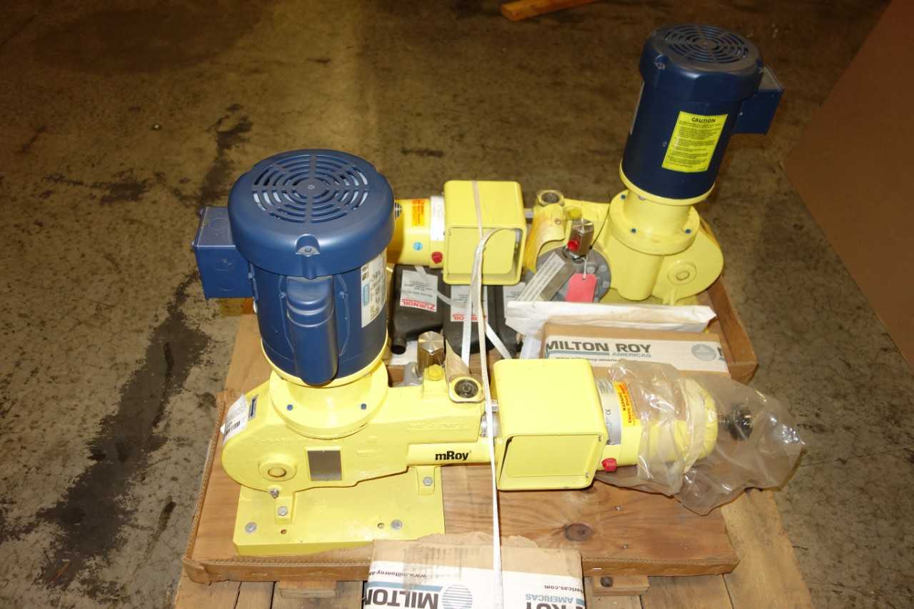 LOT OF 2 MILTON ROY METERING PUMPS - VALVES