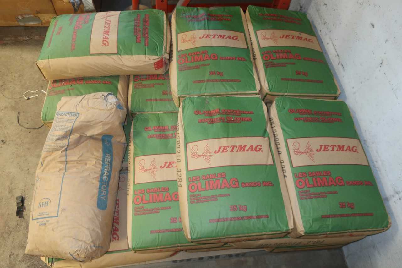 PALLET OF JETMAG SANDBLASTING SAND - BLASTING & PEENING MACHINES