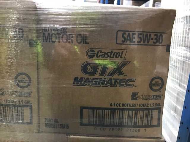 125 Pallets of Castrol Motor Oil - 116 000 Liters - PALLET JACKS
