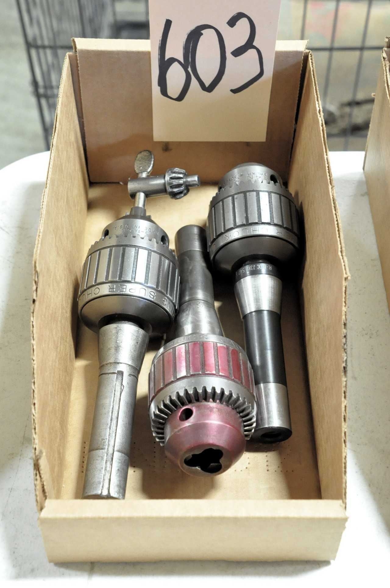 3 R8 Tool Holders with Jacobs No 14N Drill Chucks in 1 Box - ELECTRIC POWER TOOLS